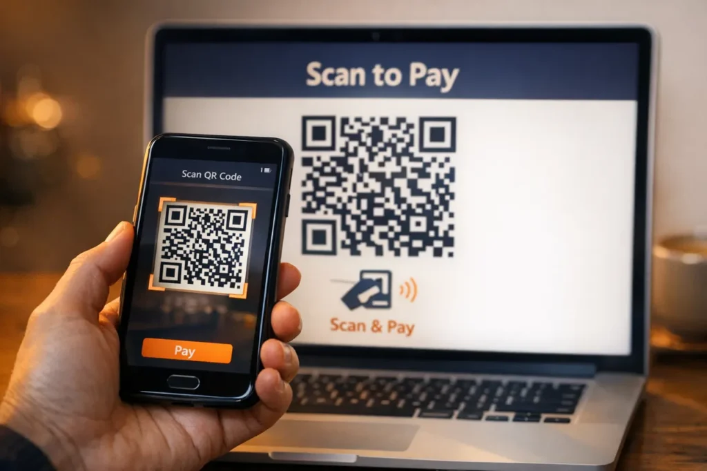 Bancontact casino QR scan betaling via smartphone