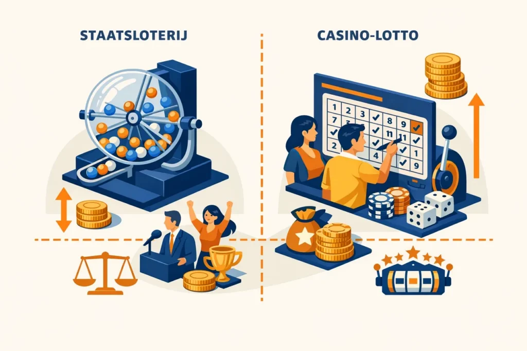 Casino lotto versus Nederlandse staatsloterij vergeleken