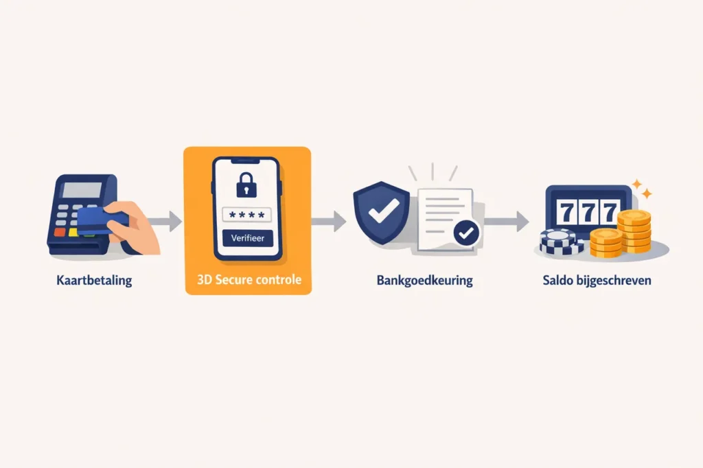 3-D Secure flow bij creditcard casino storting