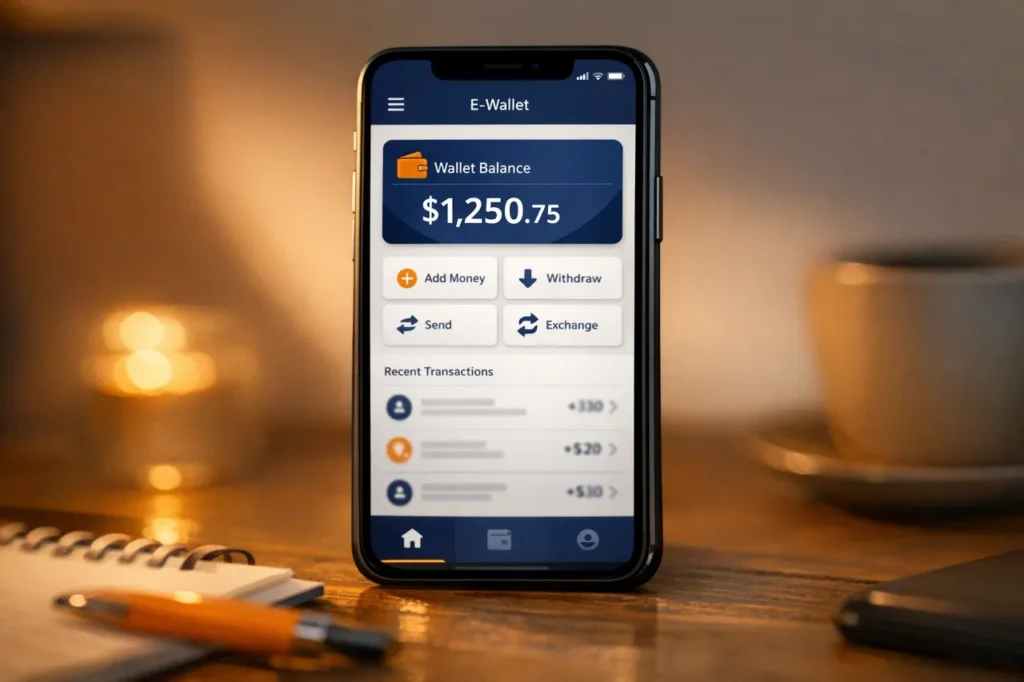 Skrill casino e-wallet balans op mobiele telefoon